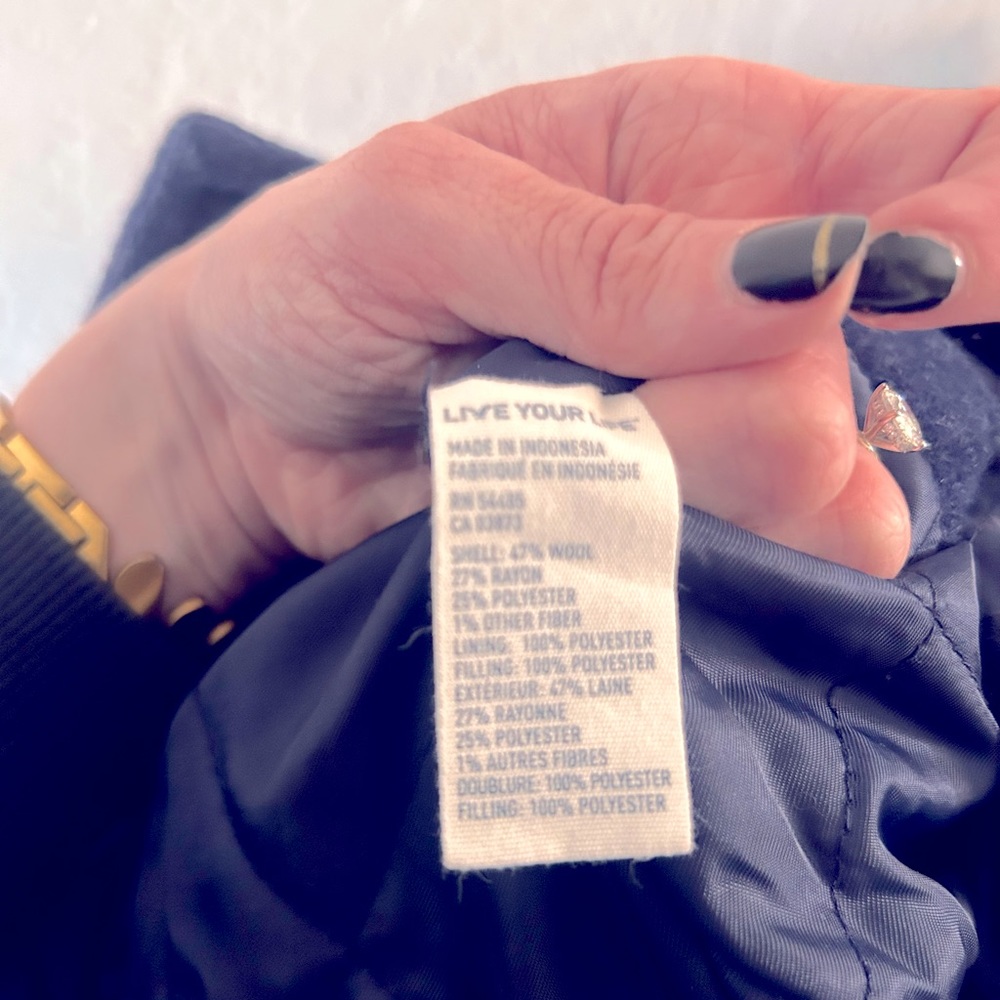 American Eagle Navy Medium Peacoat Jacket Wool Bl… - image 5